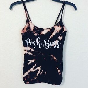 Posh Boss Tank Top Tie Dyed NWOT